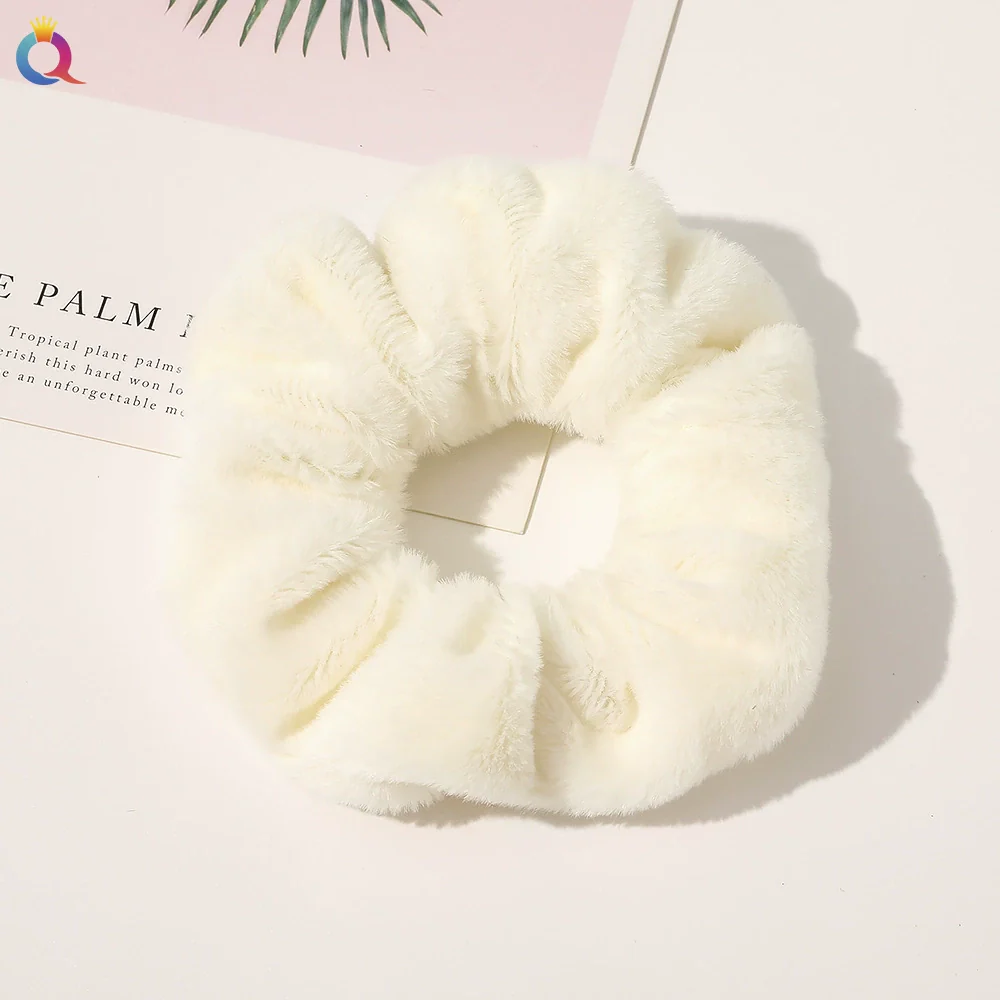 Women's Wool And Cloth Handmade Striped Large Intestine Hair Ring Hair Accessories - Image 14