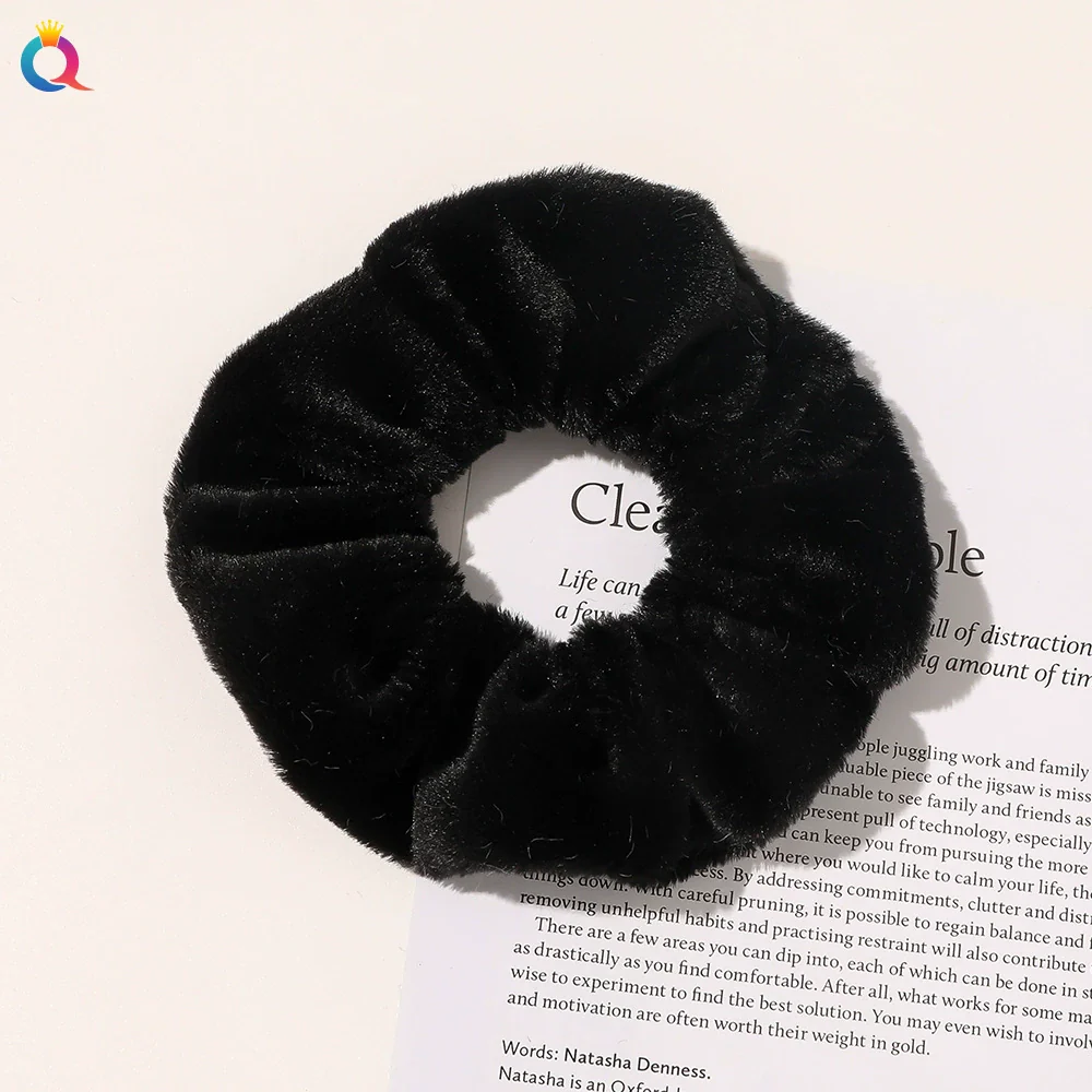 Women's Wool And Cloth Handmade Striped Large Intestine Hair Ring Hair Accessories - Image 18