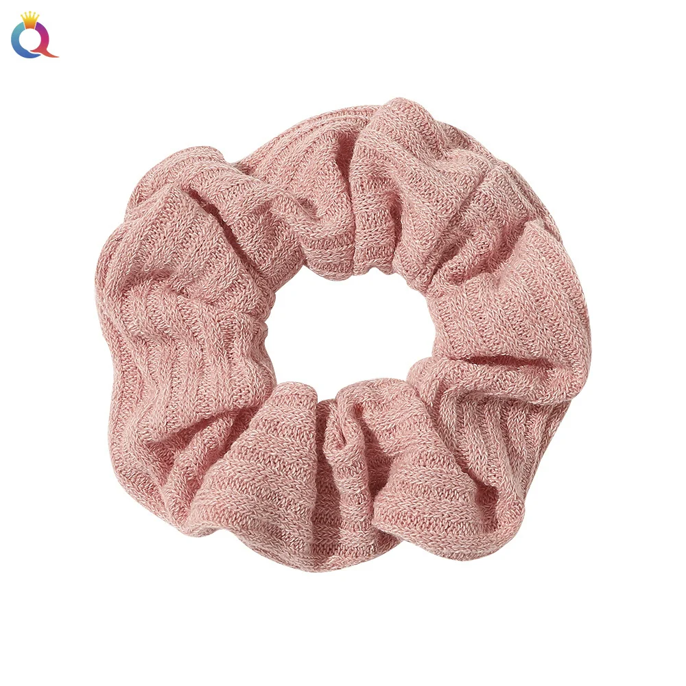 Women's Wool And Cloth Handmade Striped Large Intestine Hair Ring Hair Accessories - Image 4