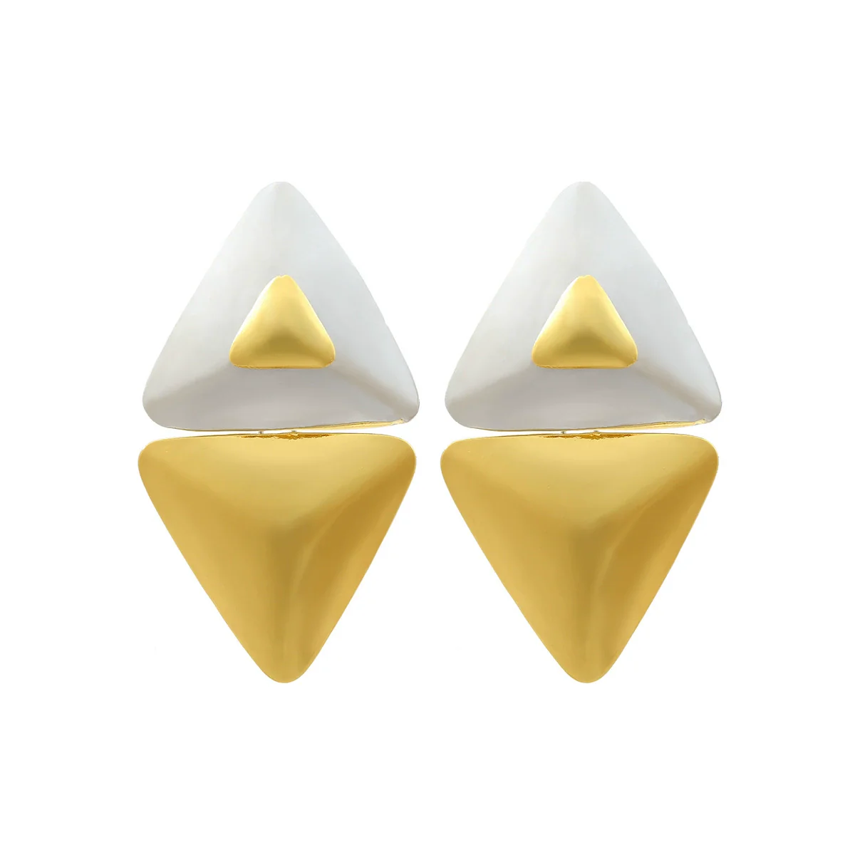 Women's Zinc Alloy Geometric Exaggerated Light Luxury Electroplated Triangle Earrings - Image 4