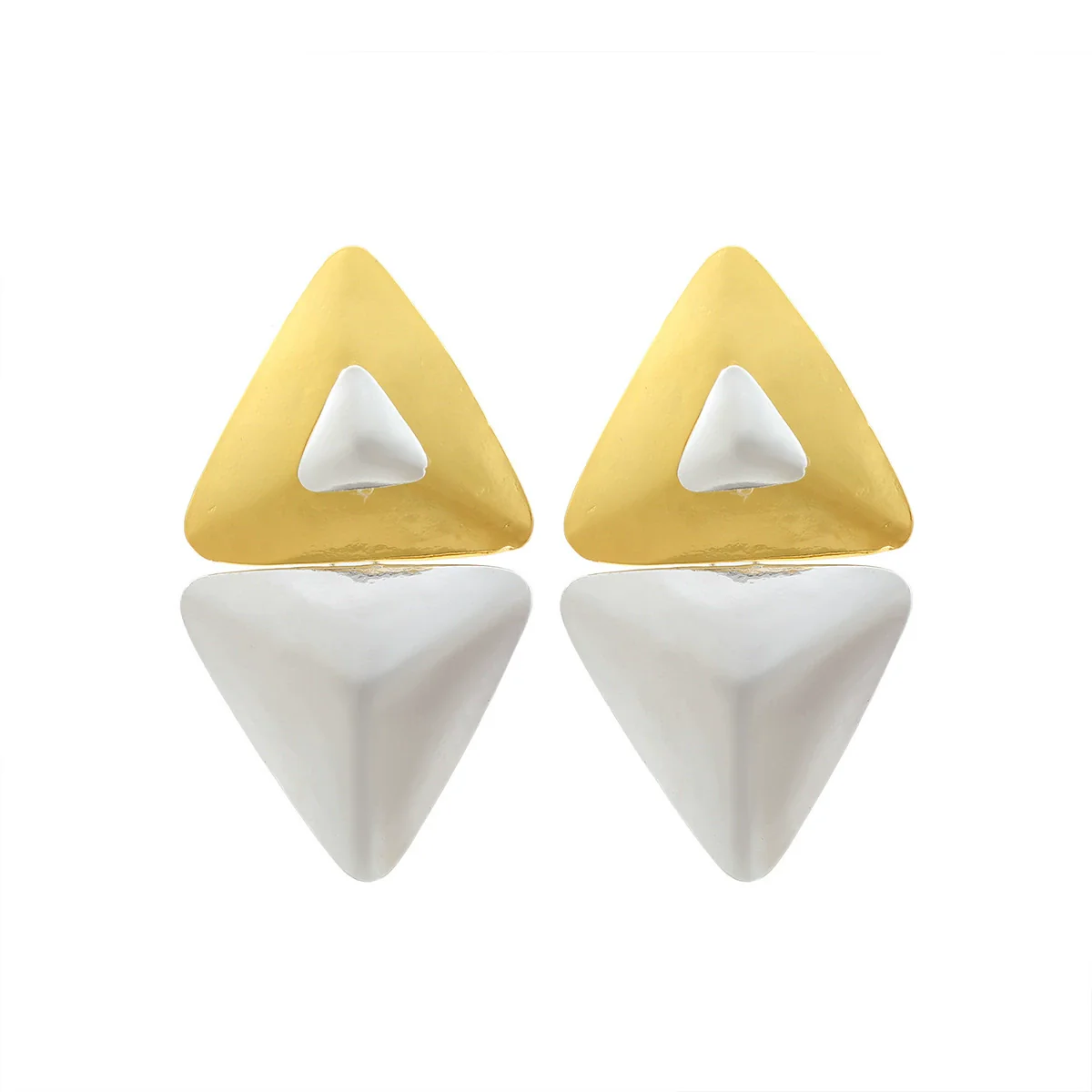 Women's Zinc Alloy Geometric Exaggerated Light Luxury Electroplated Triangle Earrings - Image 5