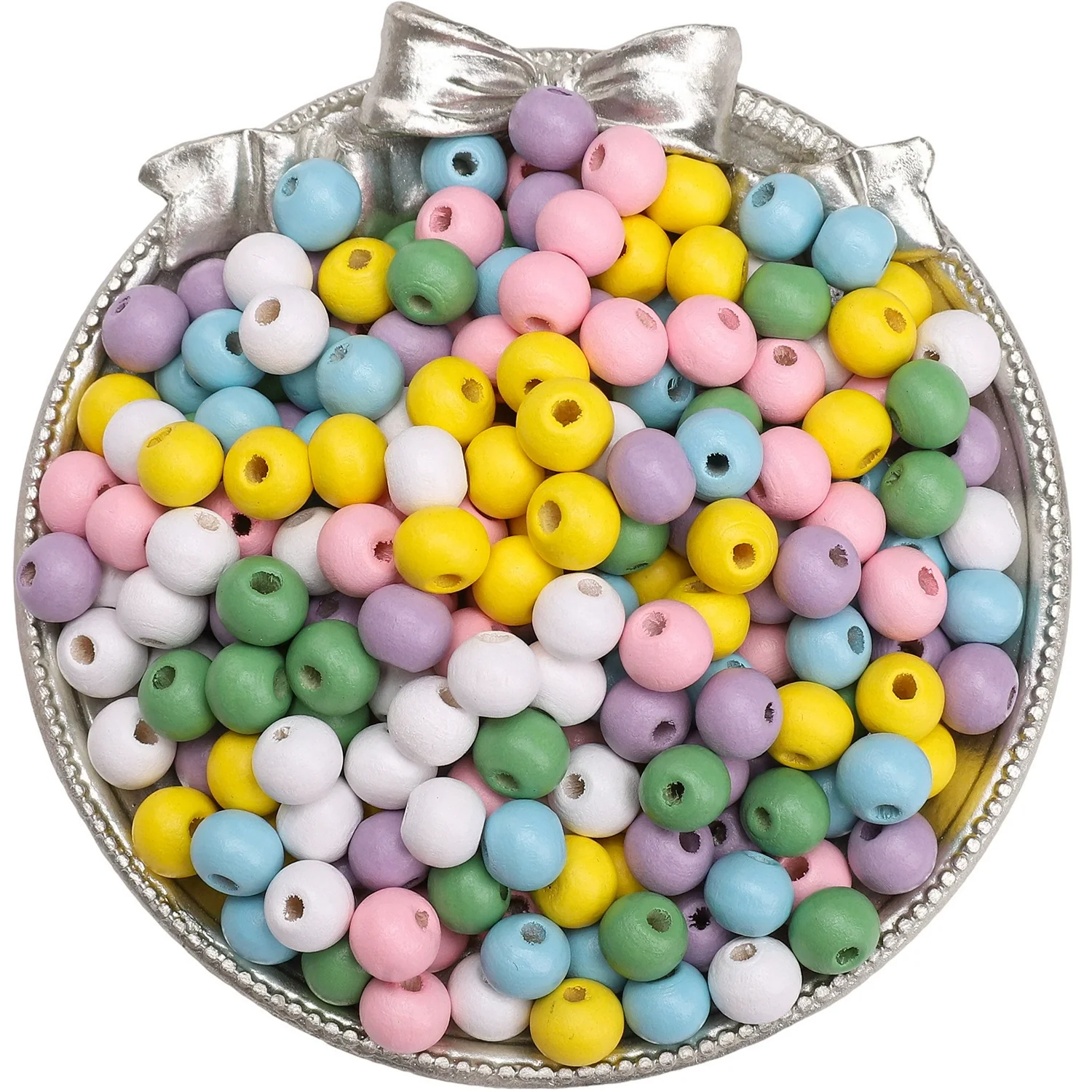 Wooden Round Beads Retro Style Spray Painted Handmade Diy Jewelry Accessories For Bracelet And Mobile Phone Chain - Image 11