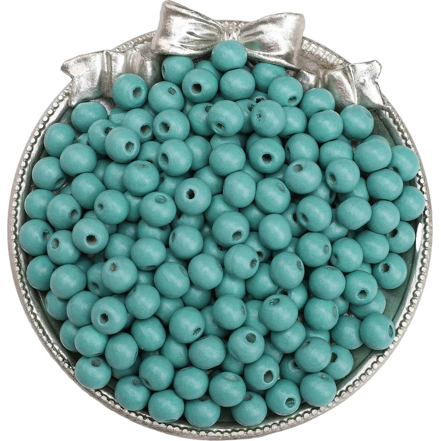 Wooden Round Beads Retro Style Spray Painted Handmade Diy Jewelry Accessories For Bracelet And Mobile Phone Chain - Image 13