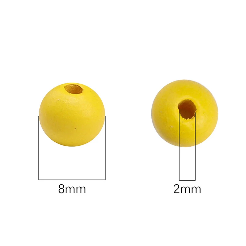Wooden Round Beads Retro Style Spray Painted Handmade Diy Jewelry Accessories For Bracelet And Mobile Phone Chain - Image 2
