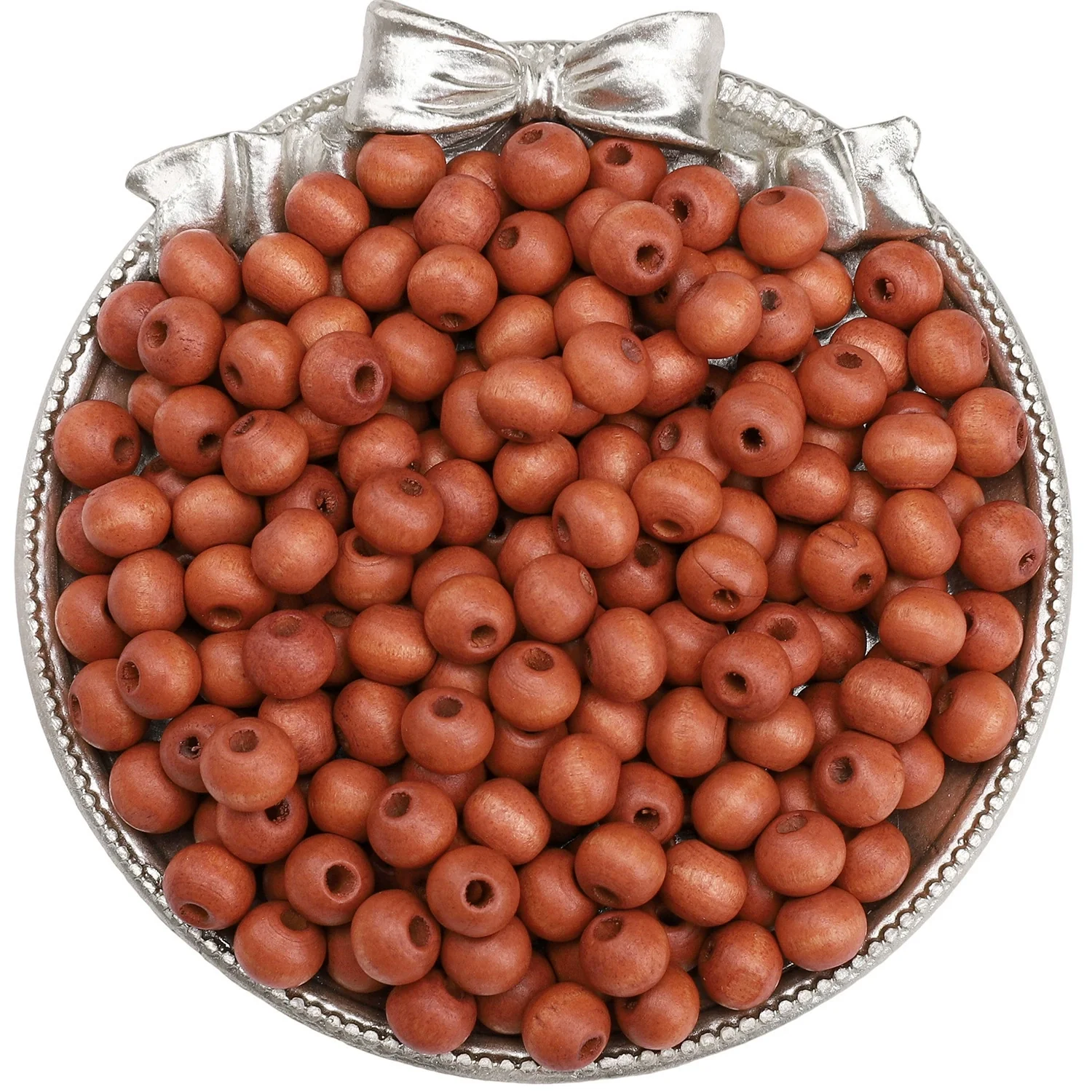 Wooden Round Beads Retro Style Spray Painted Handmade Diy Jewelry Accessories For Bracelet And Mobile Phone Chain - Image 25