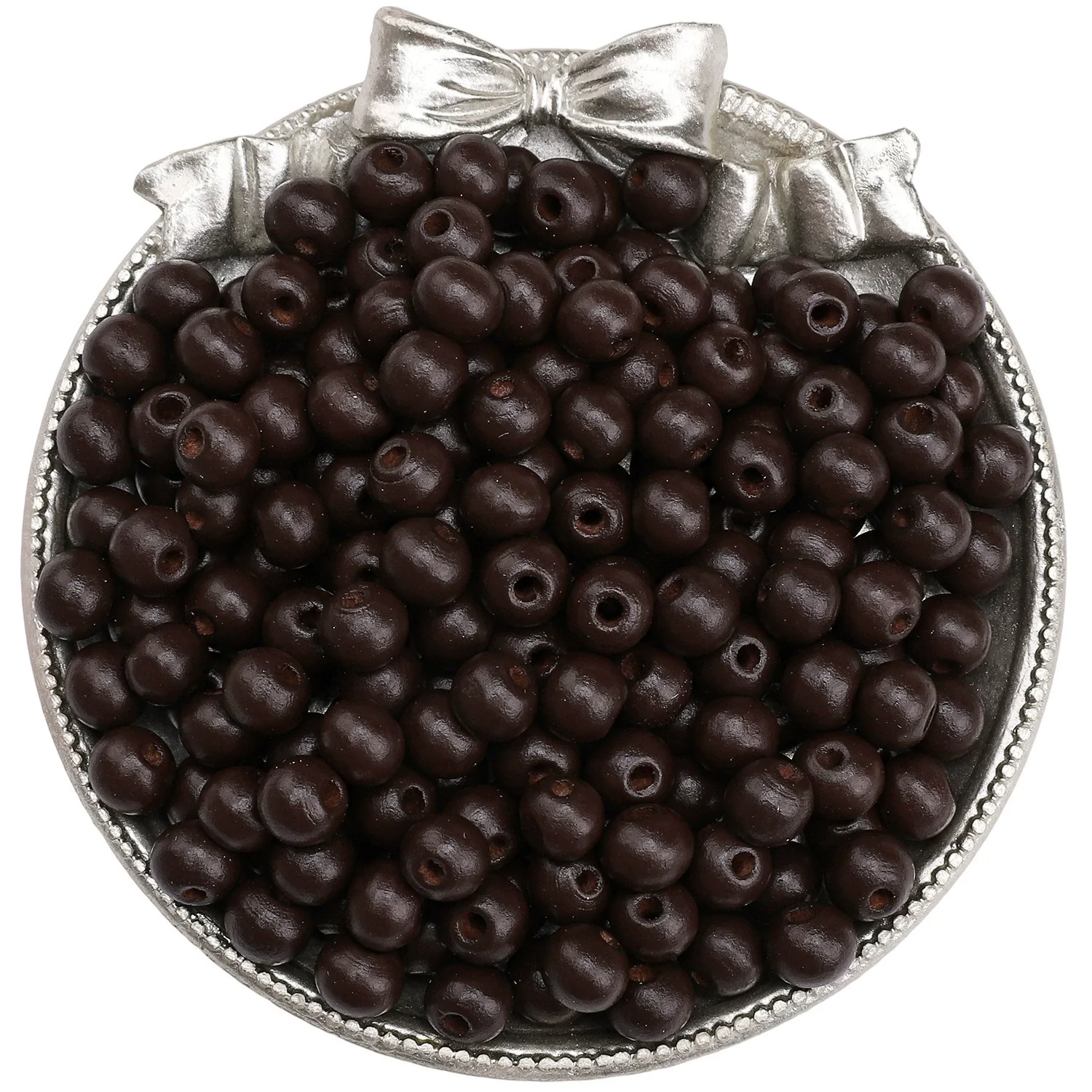 Wooden Round Beads Retro Style Spray Painted Handmade Diy Jewelry Accessories For Bracelet And Mobile Phone Chain - Image 26