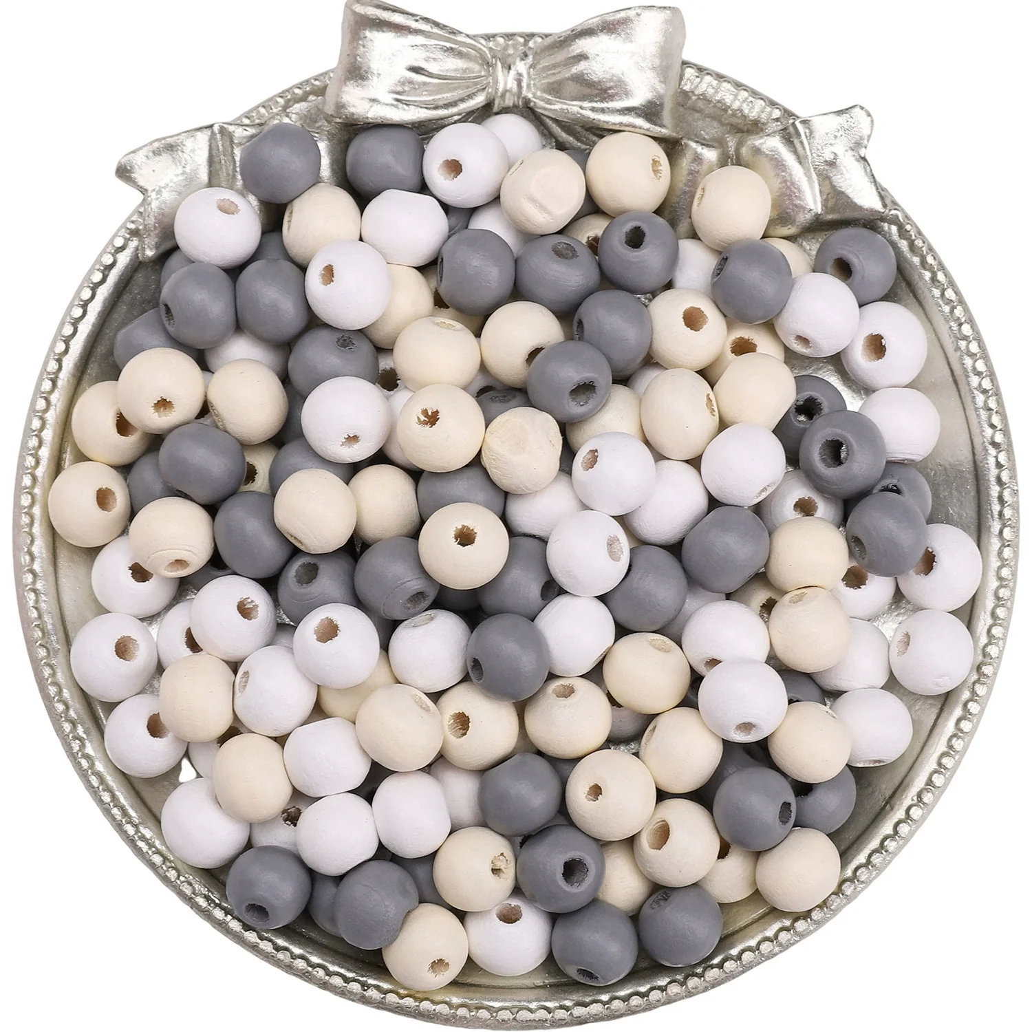 Wooden Round Beads Retro Style Spray Painted Handmade Diy Jewelry Accessories For Bracelet And Mobile Phone Chain - Image 7