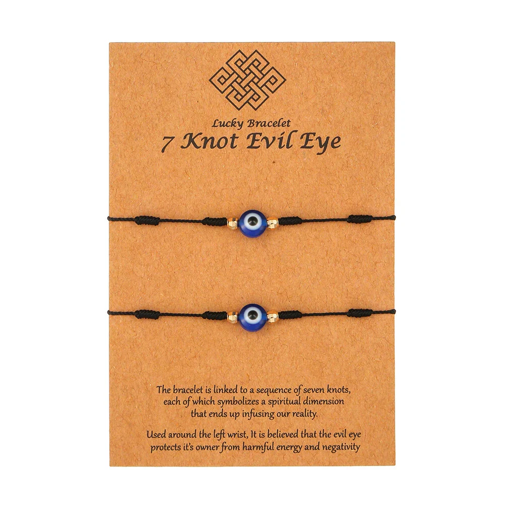 Woven Adjustable Friendship Bracelet Geometric Electroplating Red Blue Black Unisex - Image 10
