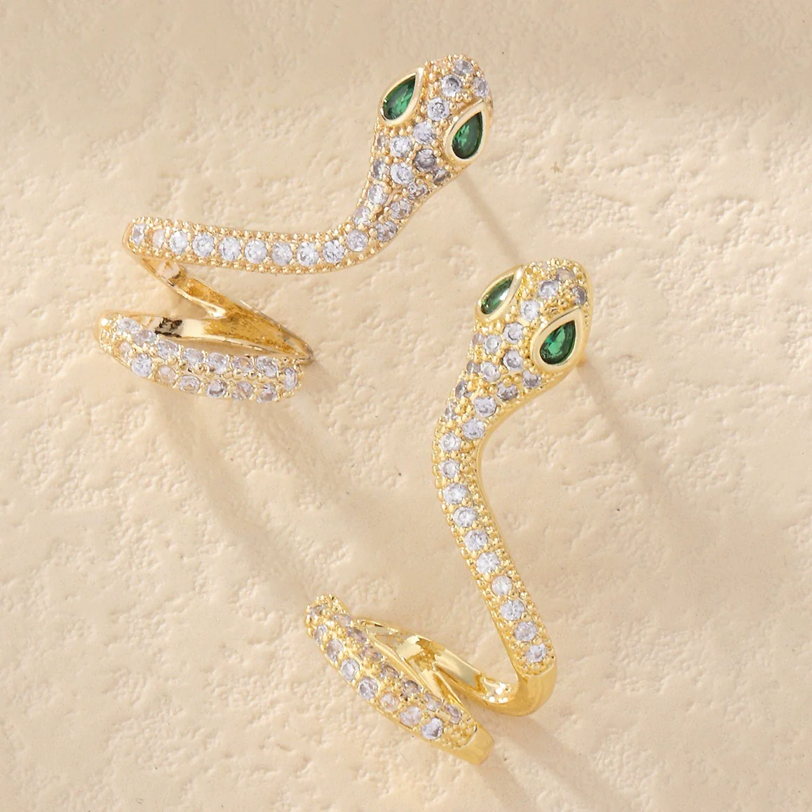 Zircon Snake Earrings For Women Luxury Elegant Animal Pattern - Image 2